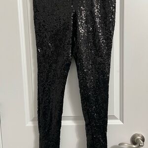 Tipsy Elves Sparkling Black Sequin Pants